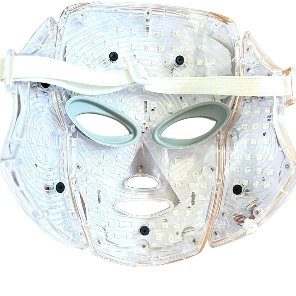 7 Color LED Beauty Mask Photon Light Therapy Face Neck Skin Rejuvenation White